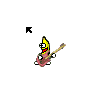 Dancing Banana Playing Guitar
