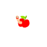 Worm dentro de uma maçã