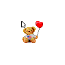 Teddy Bear Holding A Heart Balloon