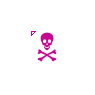 Crossbones Pink Skull