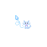 Lindo gato azul parpadeante