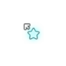 Transparent Teal Star