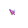 Exploding Purple Arrow Glitter