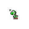 Green Yoshi Stumping And Looking Out
