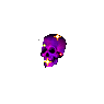Animated Purple Gitter Skull
