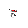 Snowman Wearing Santa Hat
