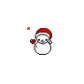 Animated Heart Christmas Snowman