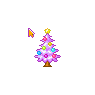 Decorated Magenta Christmas Tree
