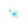Cute Blue Flying Butterfly