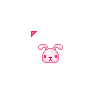 Cute Pink Bunny Wagging Ear