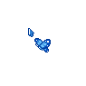 Flying Dark Blue Butterfly