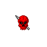 Red Skull With Spear Through It