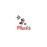 Red Blinking Music Note