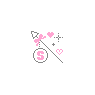Pink Arrow, Bow Tie Hearts Blinking, Letter S