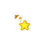 Spinning Star With Falling Stars