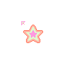 Flashy Colorful Pink Green Star