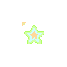 Flashy Colorful Pink Yellow Green Blue Star