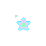 Flashy Colorful Light Blue Pink Star