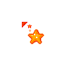 Spinning Orange Star With Falling Stars 4