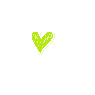Lime Green Sketch Heart