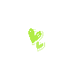 Lime Green Double Sketch Heart