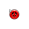 Red Peace Symbol